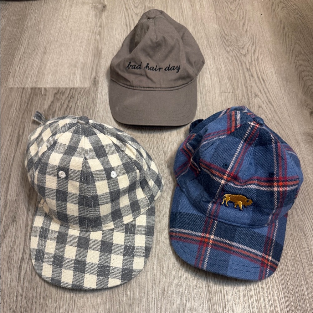 Plaid Baseball Caps Set